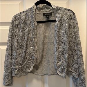 R&M Richards Metallic Lace Women's Shrug